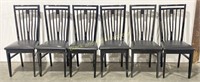 Set of 6 Black Dining Room Chairs