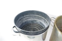 set of metal pots