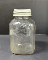 Vintage Dean's Coffee Glass Jar with lid