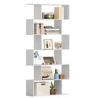 Function Home 6-Tier Geometric Bookcase, Freestand
