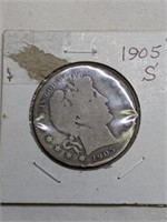 1905S Barber Half Dollar