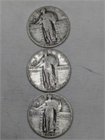 1925, 26, 27 Standing Liberty Quarters