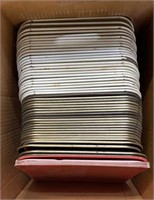 Box of Metal 47 Serving Plates and Paper Plates