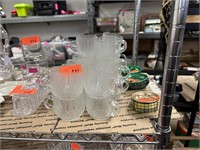 LARGE LOT OF GLASS CUPS FOR PUNCHBOWL