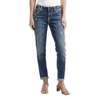 Size 28W x 29L Silver Jeans Co. Womens Girlfriend