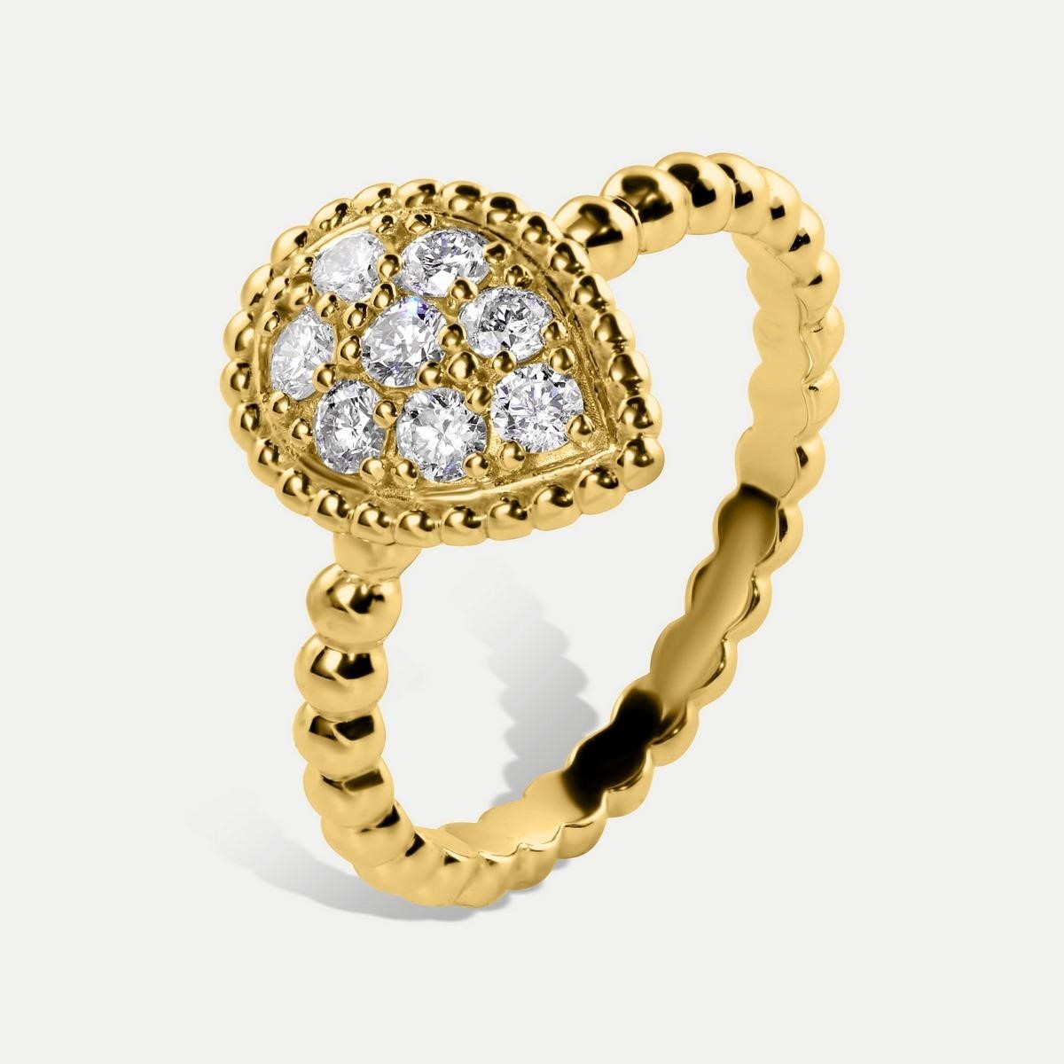 14K YELLOW GOLD 1.00CT DIAMOND RING