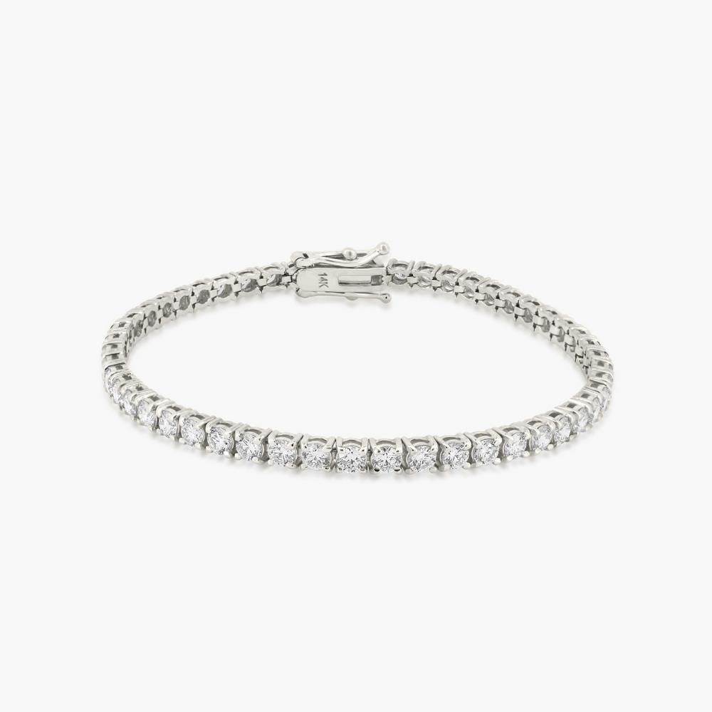 14K WHITE GOLD 4.00CT DIAMOND BRACELET