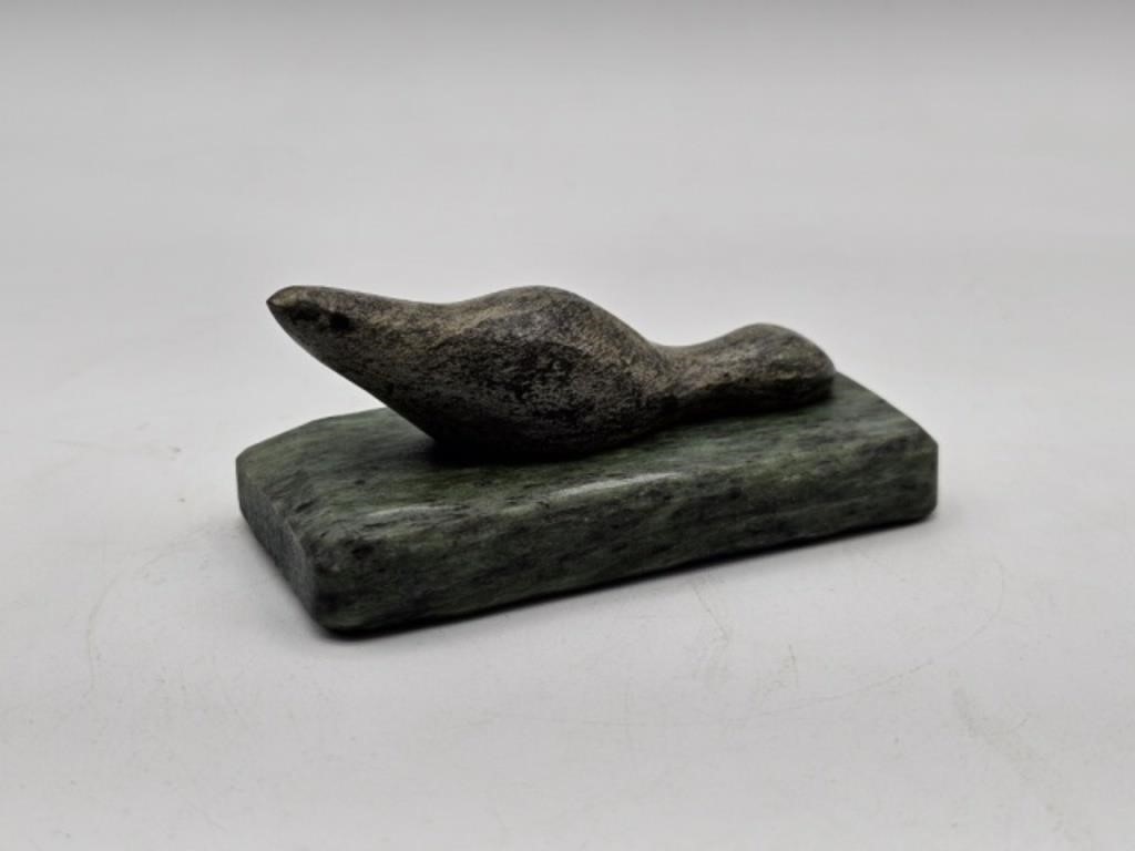 CARVED SOAPSTONE SEAL - 3 7/8 X 1 3/4