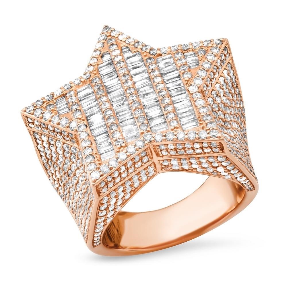 14K ROSE GOLD 10.00CT DIAMOND RING