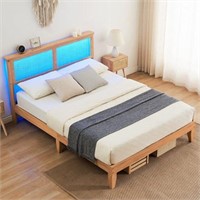 coucheta 12.4 Inch Solid Wood Queen Bed Frame