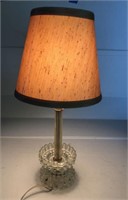 Small Bedside Glass Lamp 17” H