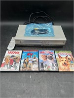 VHS/DVD Player w/DVD's