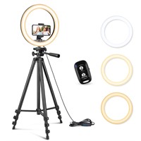 Sensyne 12'' Ring Light with 50'' Extendable Tripo