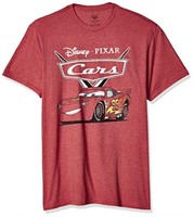 Disney Men's Cars Lightning McQueen T-Shirt, Red