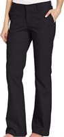 Dickies womens Flat Front Stretch Twill Pant Slim