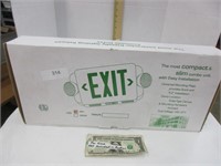 Red LED Exit Sign w/Lights (New)