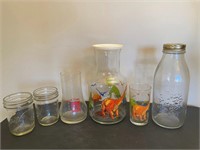 Dinosaur Juice Pitcher & Glass, Jars etc