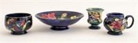 Moorcroft Floral Ceramic Tableware Pieces, 4