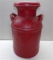 Red Painted Steel Milk Can
