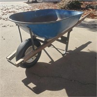 Vintage Blue Wheelbarrow