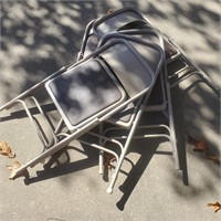 Set of 10 Metal Fold Chairs