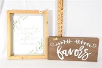 TWO WEDDING PLAQUES