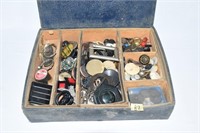 BOX OF ANTIQUE BUTTONS