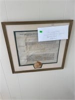 Antique 1761 Maryland Hand Deed