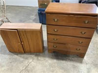 Dresser and wall cabinet 4 drawer 36x30x18,