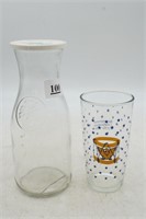 Bicentennial Glass Jug and Glass
