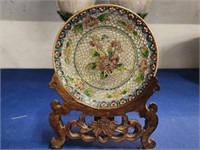ANTIQUE CHINESE CLOISSONNE PLATE