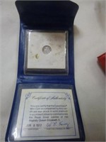 Franklin Mint 10mm Platinum Silver Jubilee Coin