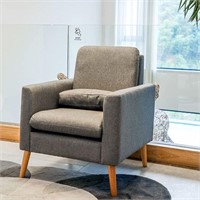 FUENTE LUZ Modern Grey Single Sofa Living Room