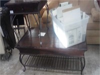 Coffee table with side table
