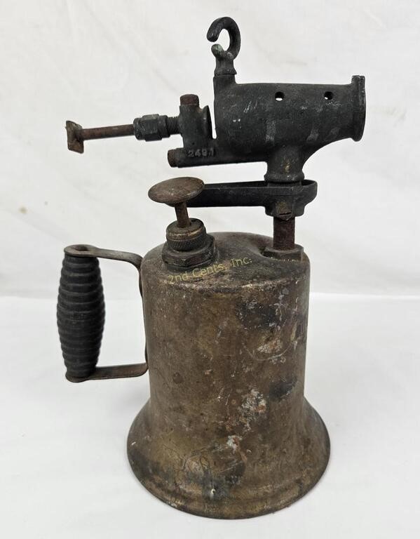 antique Brass Gas Blowtorch Steampunk