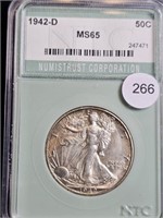 1942D Liberty Walking Half Dollars NTC MS65