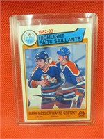 1983-84 OPC Gretzky/Messier Hockey Card ENM