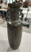 Heavy Maitland Smith Metal Chinese Vase