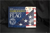 3' x 5' Embroidered American Flag Nylon In Box