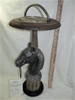 Vintage Horse Head Cast Aluminum Smoking Stand