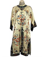 Vintage Chinese Embroidered Silk Robe