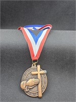 Cross Medal With Neck Ribbon
