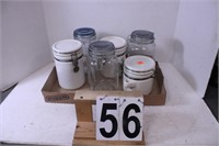 3 Piece Canister Set ~ 3 Clear Jars