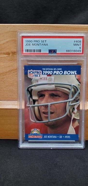 1990 Pro Set #408 Joe Montana Pro Bowl PSA 9