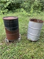Two Metal Barrels
