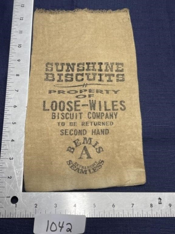 Burlap Flour sack biscuit Company