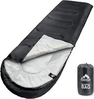 XL MEREZA Sleeping Bag for Camping  Black&Gray