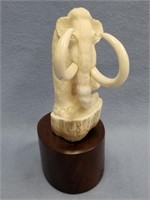 Michael Scott fossilized Ivory carving of a mammot