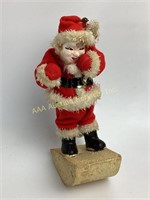 Old paper mache Santa Claus Christmas figurine,
