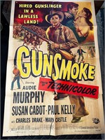 27 x 41” Vintage Gunsmoke Movie Poster